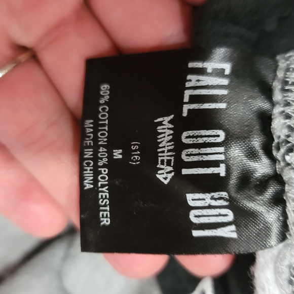 Fall Out Boy Juniors Crown Logo Cowl Neck Hoodie - Grey - M - Picture 3 of 4